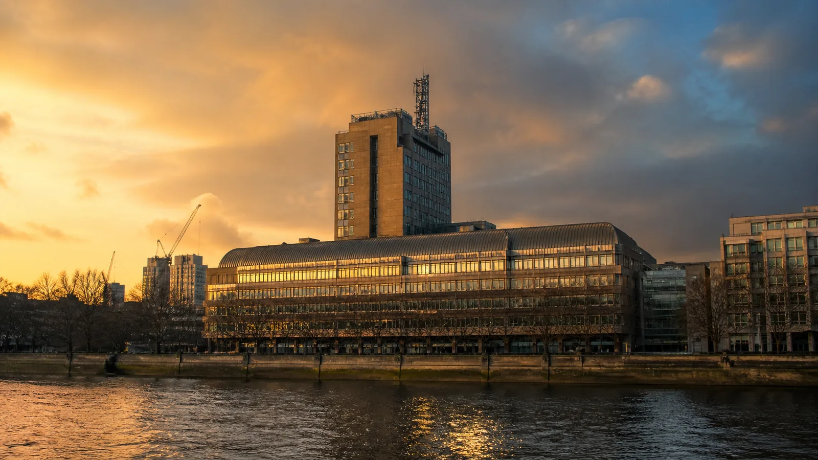 The International Maritime Organization headquarters in London at golden hour, where MEPC 84 concluded on May 1, 2026