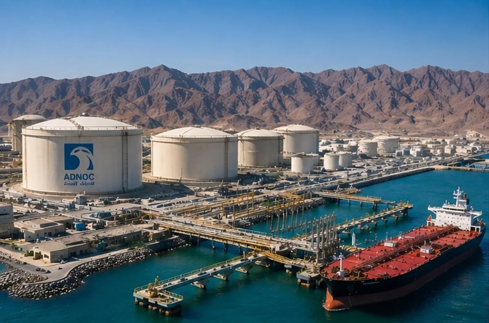 UAE oil terminal at Fujairah — the country exits OPEC effective May 1, 2026